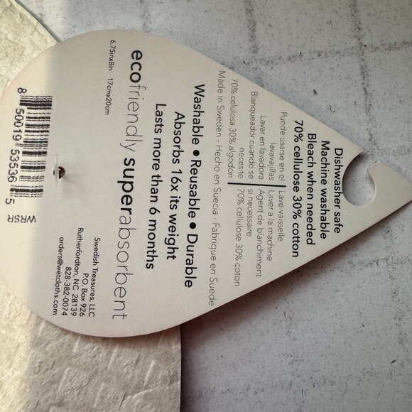 Wet-It! Swedish Treasures Round Dishcloth & Cleaning Cloth -Set of 2 - Picture 2 of 3